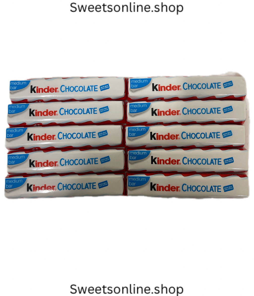10 medium kinder bars