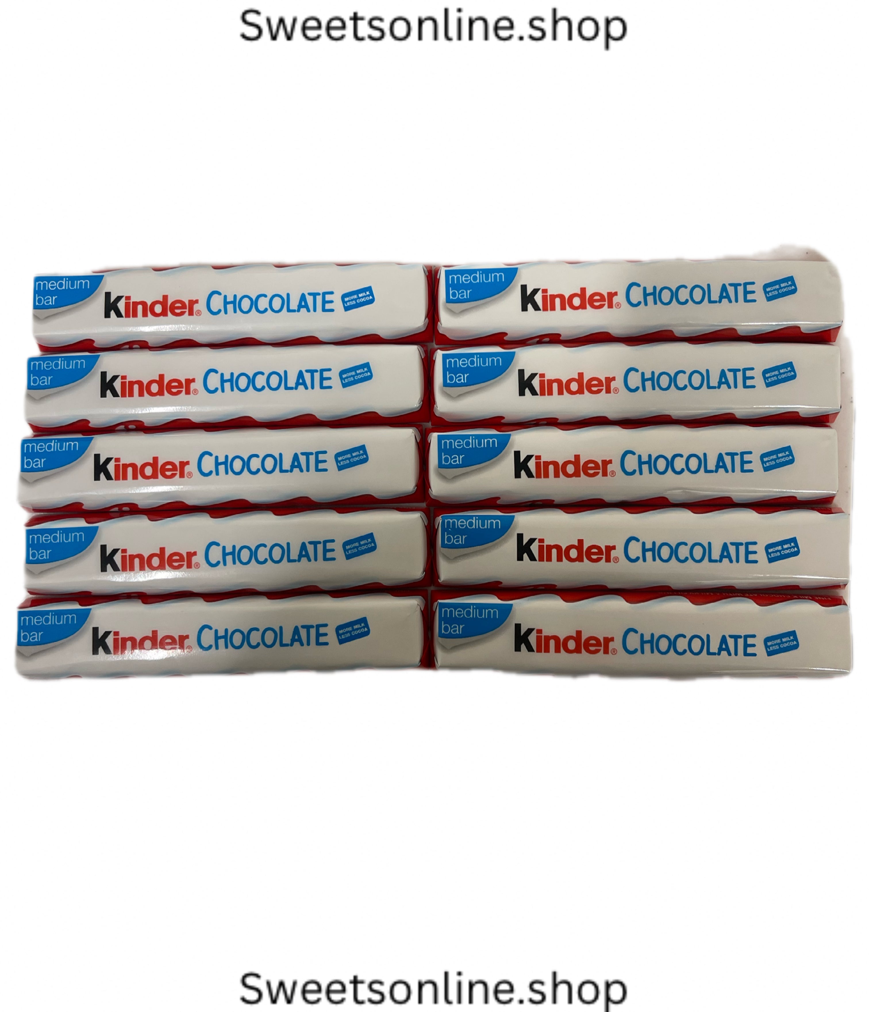 10 medium kinder bars