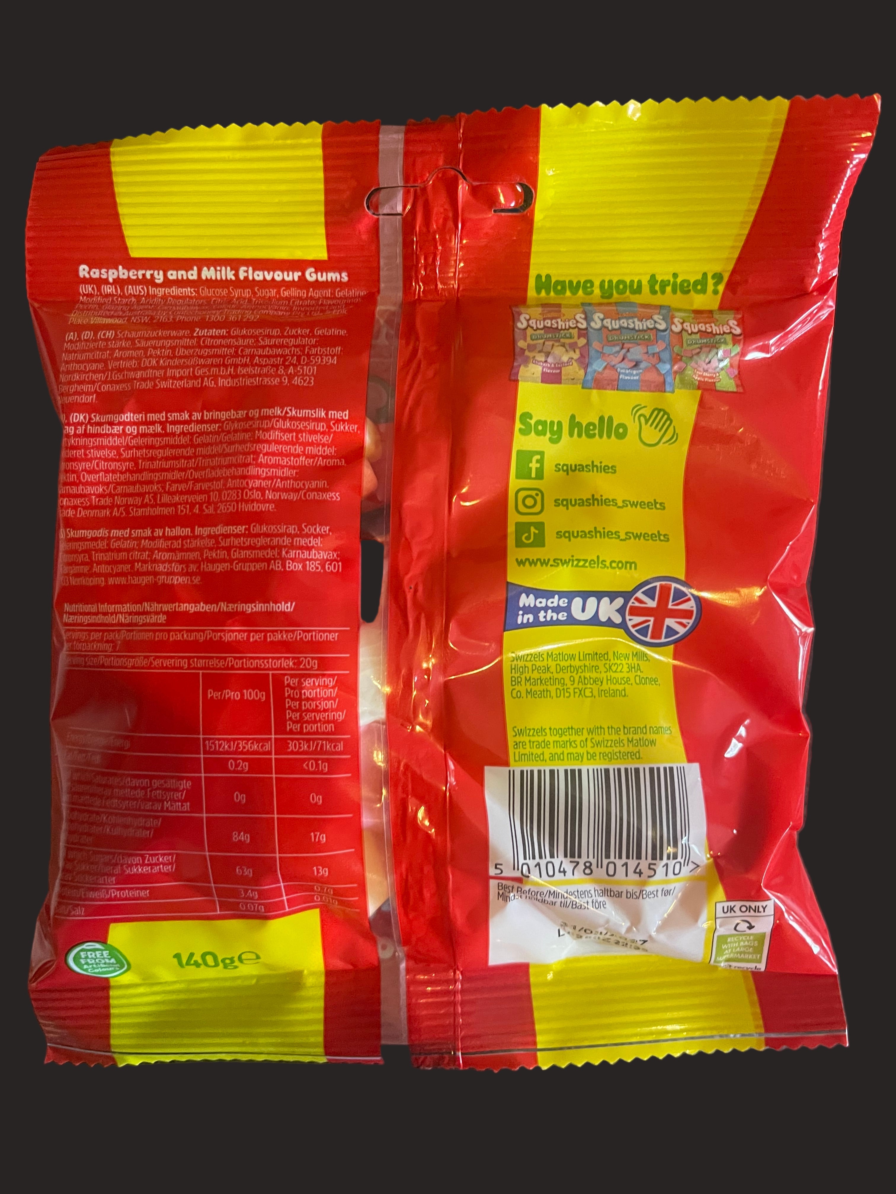 Squashies drumstick 150g bags