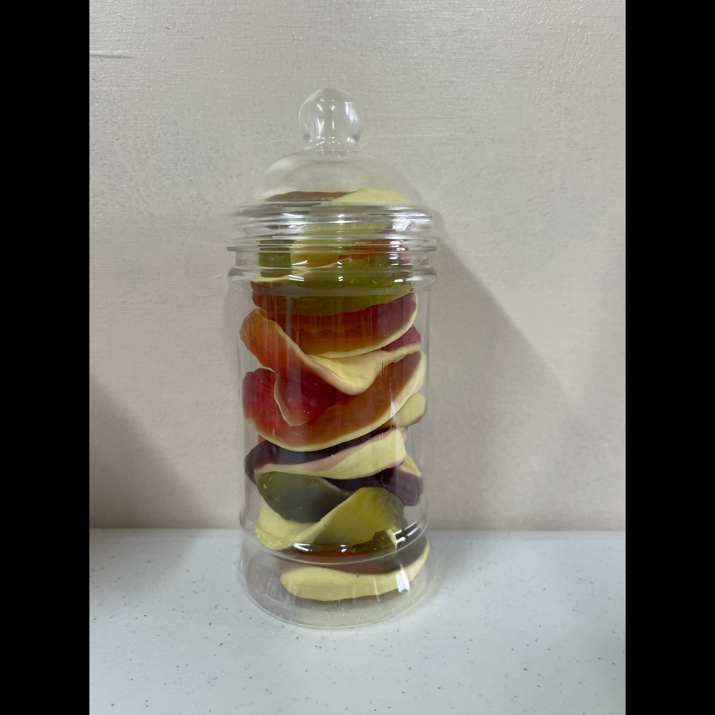 Haribo snakes in a Victorian jar