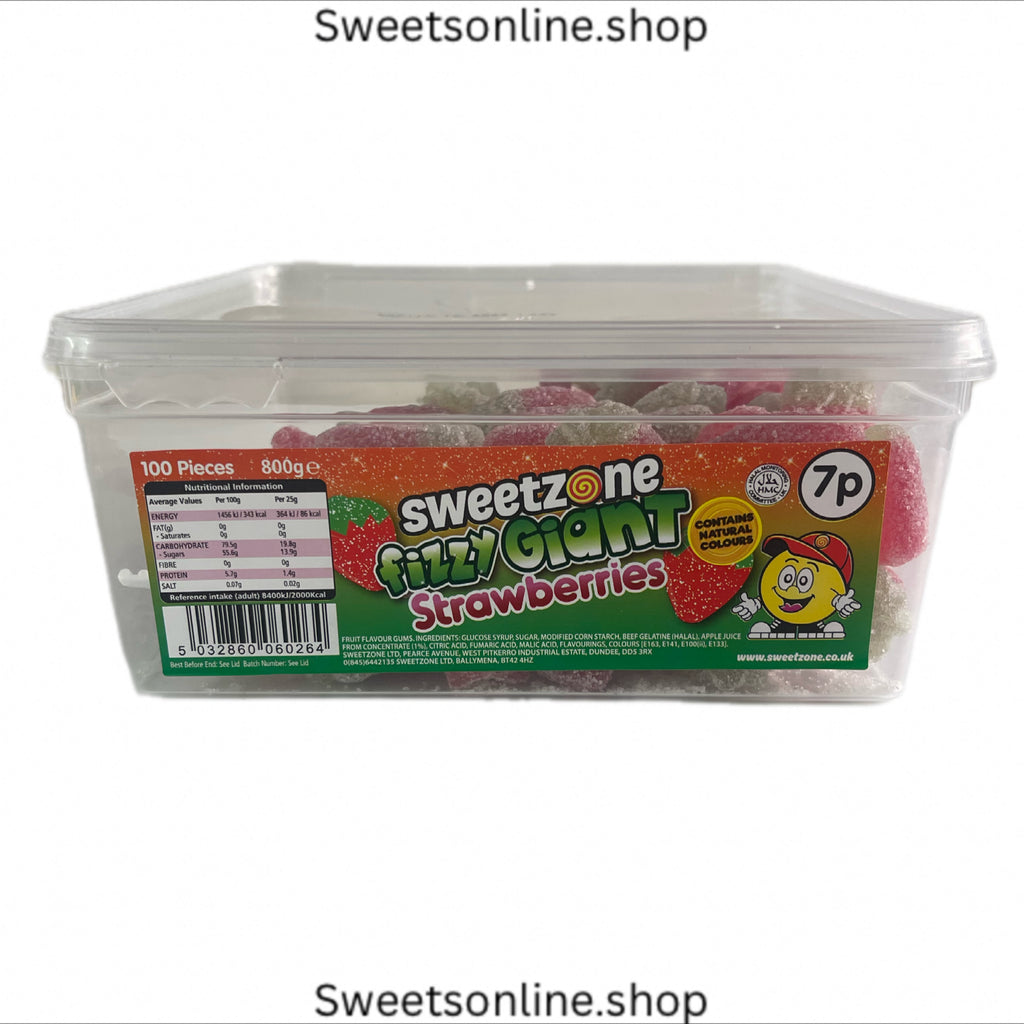 Fizzy giant strawberries 805g tub