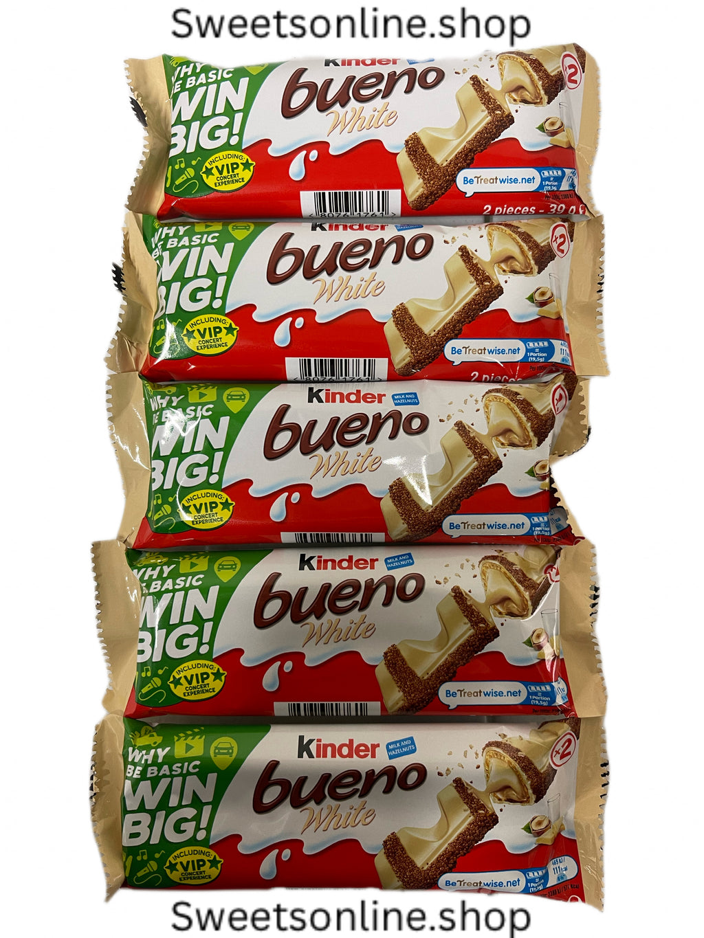 Kinder bueno white chocolate bars 5 pack