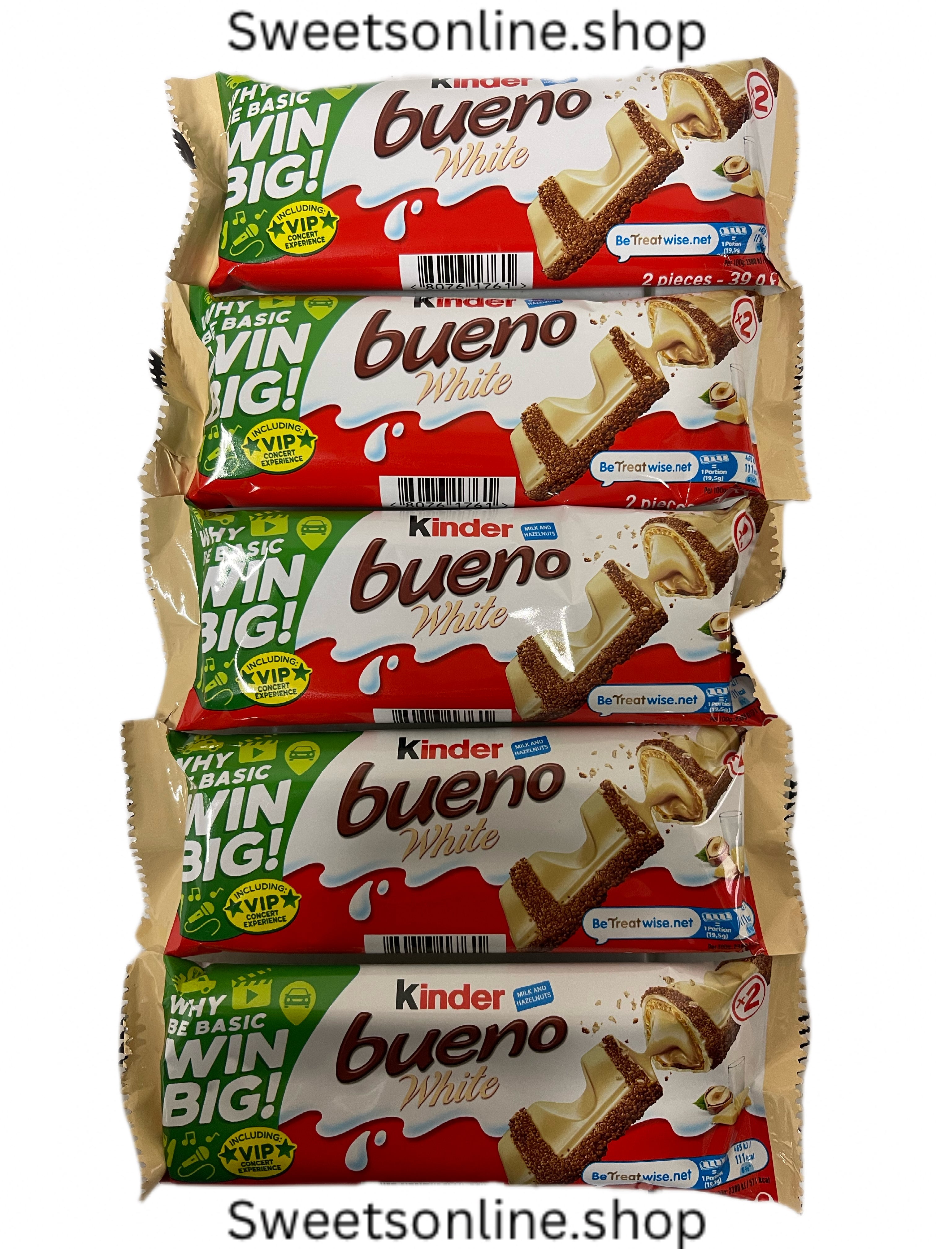 Kinder bueno white chocolate bars 5 pack