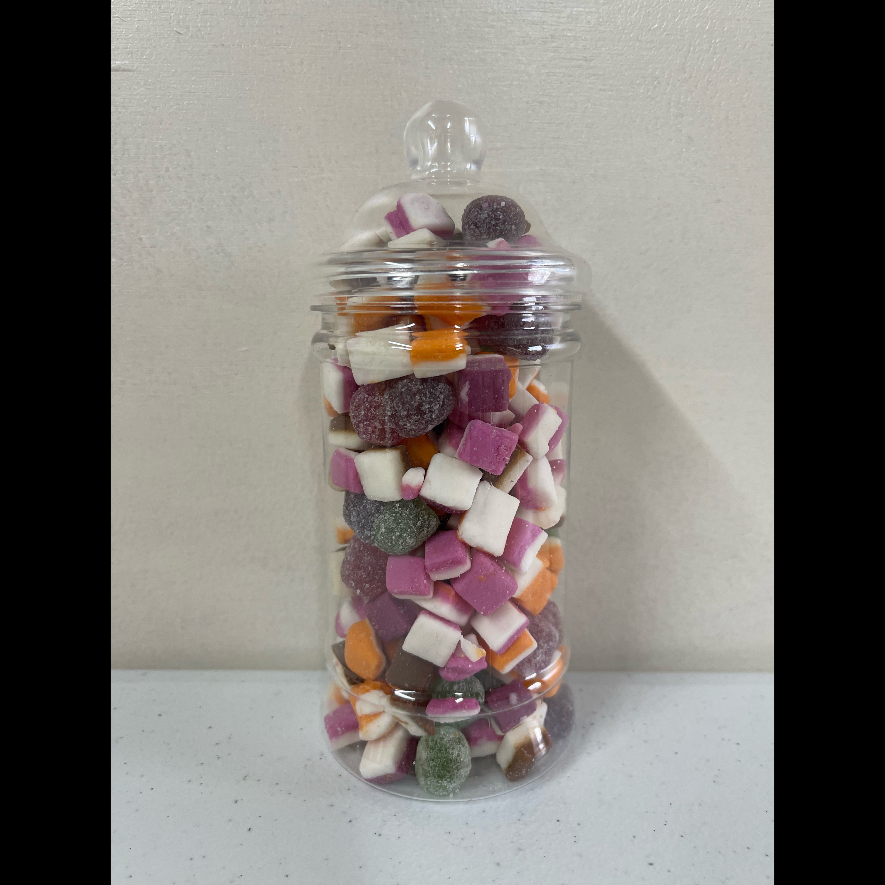 Barratts dolly mixture in a Victorian jar