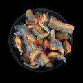 Mini fizzy rainbow belts 100g