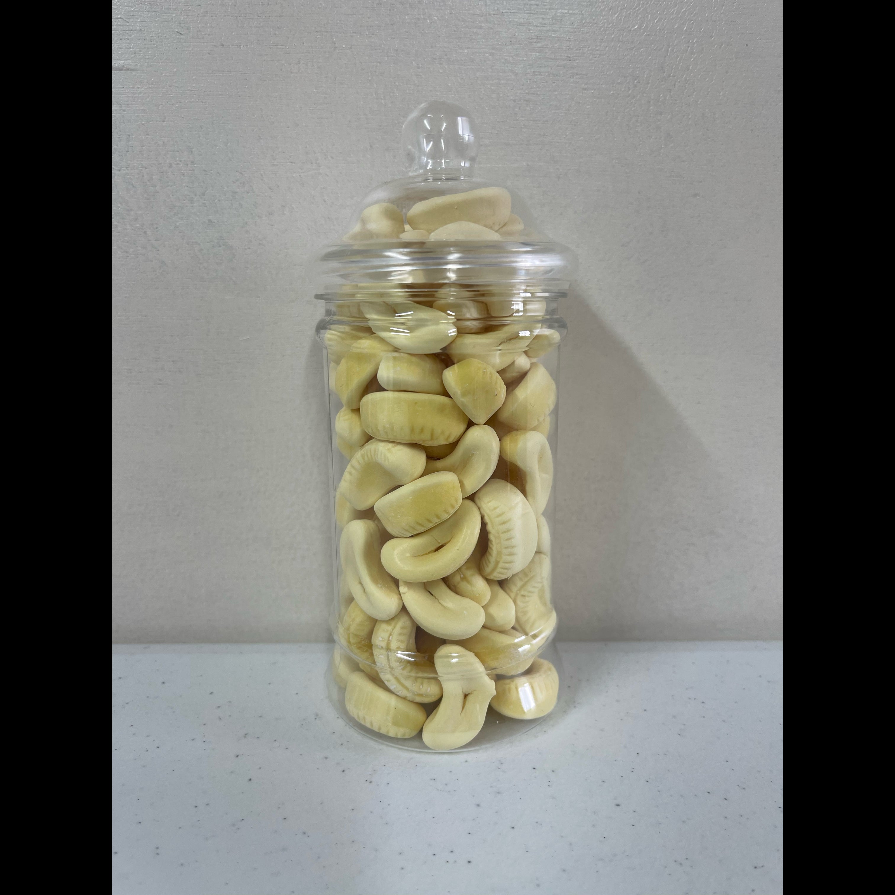 Mini bananas in a Victorian jar