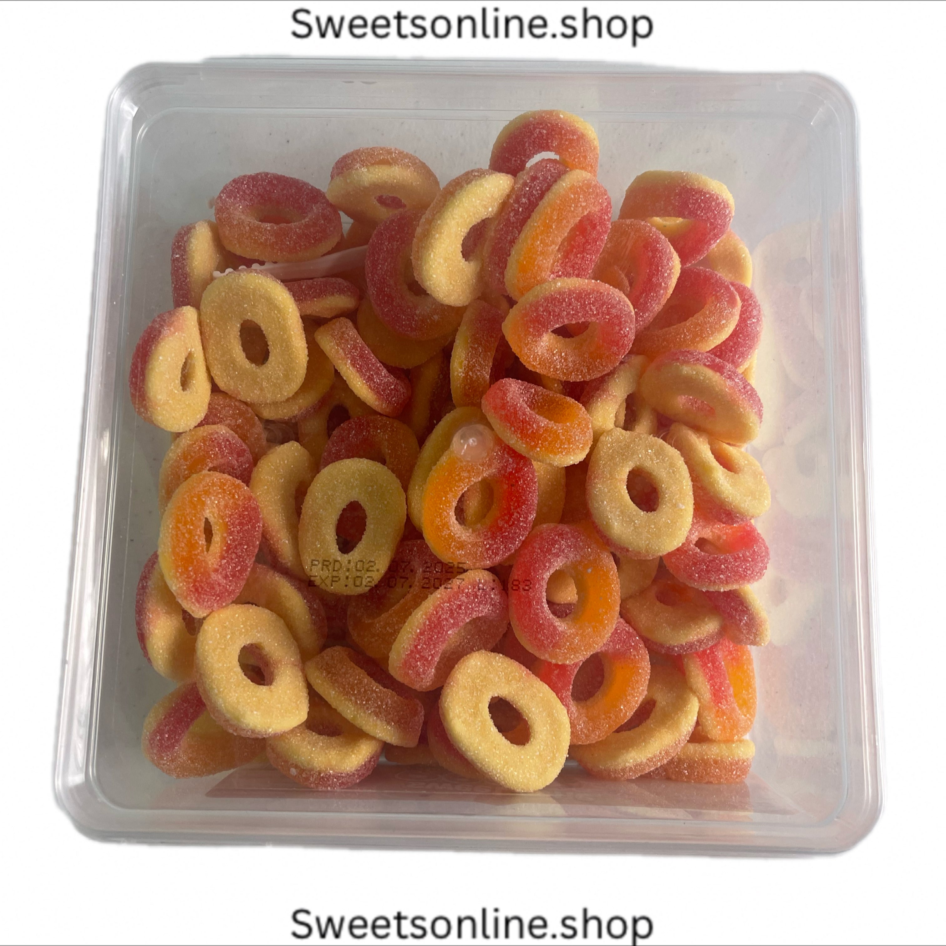 Peach rings 800g tub