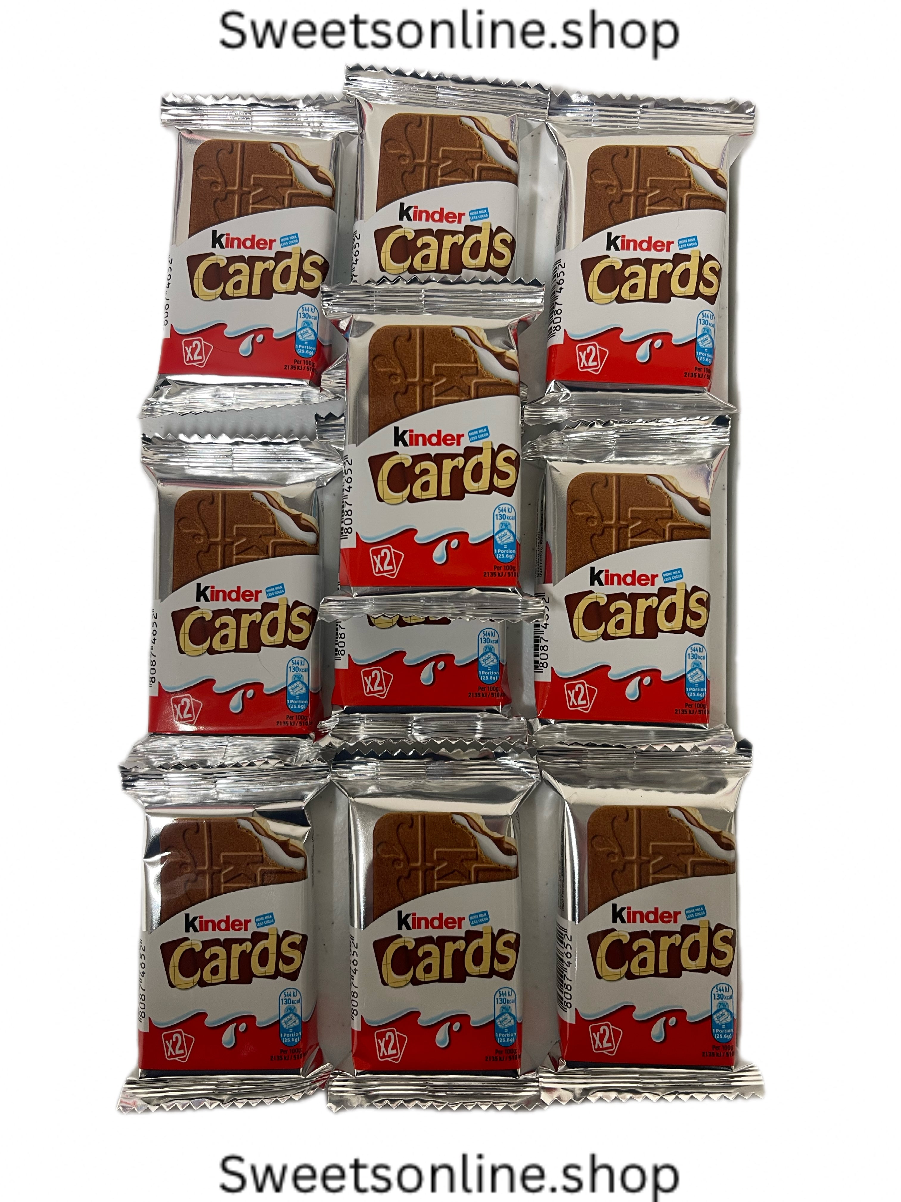 Kinder cards 2 cards in a pack 5 packs for sale