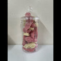 Hannah’s pink and white mice in a Victorian jar