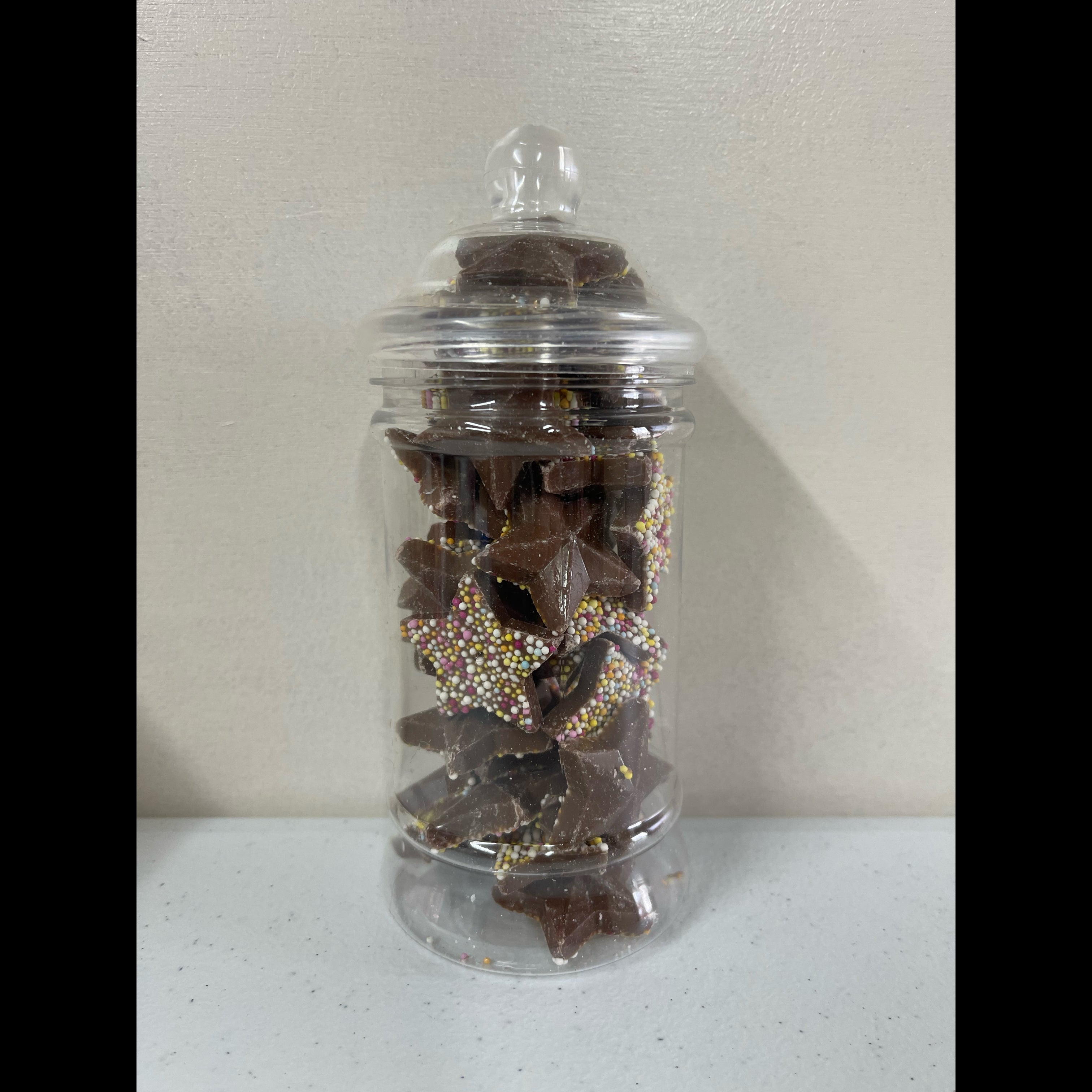 Hannah’s  chocolate jazzies stars in a Victorian jar