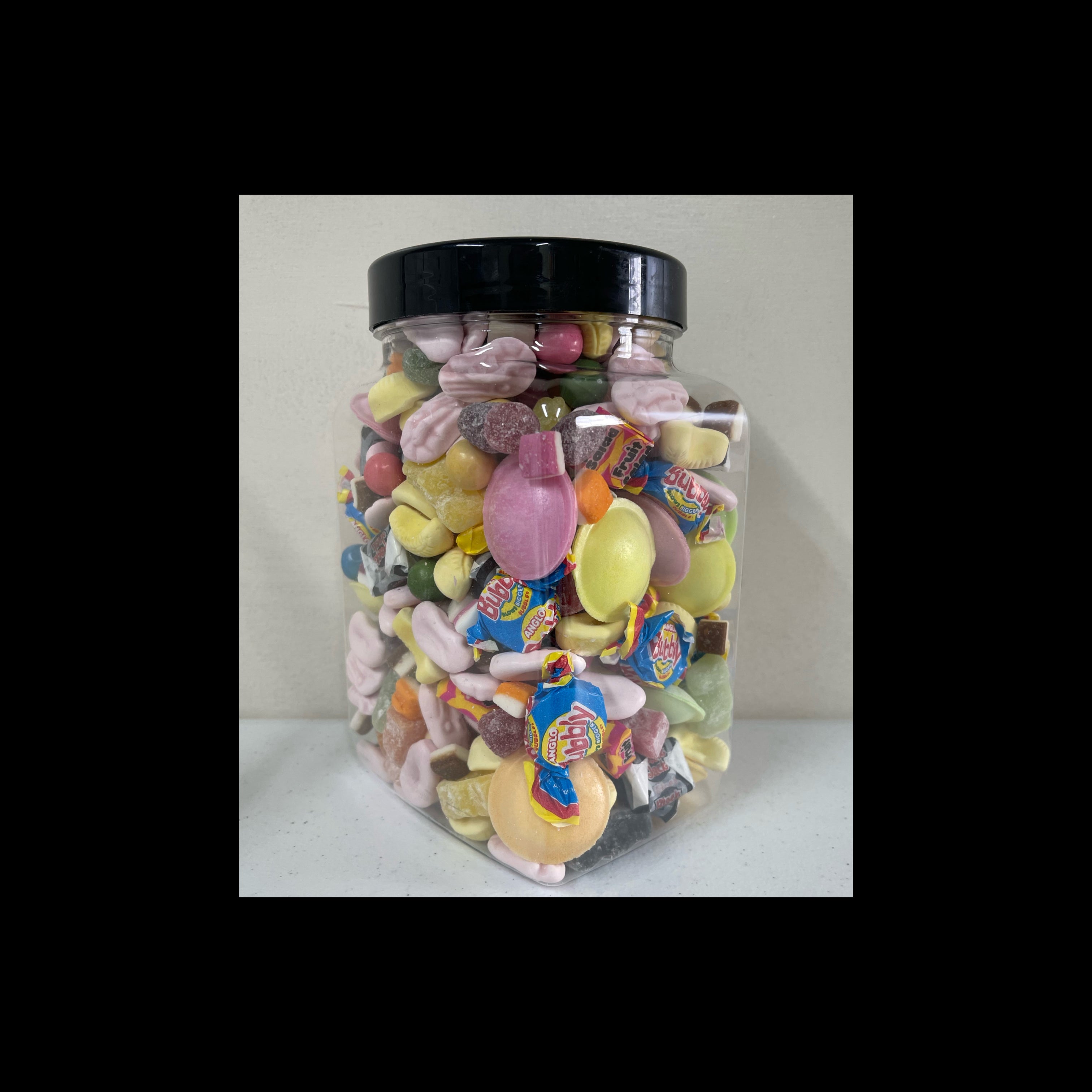 Big jar of mixed retro pick and mix sweets