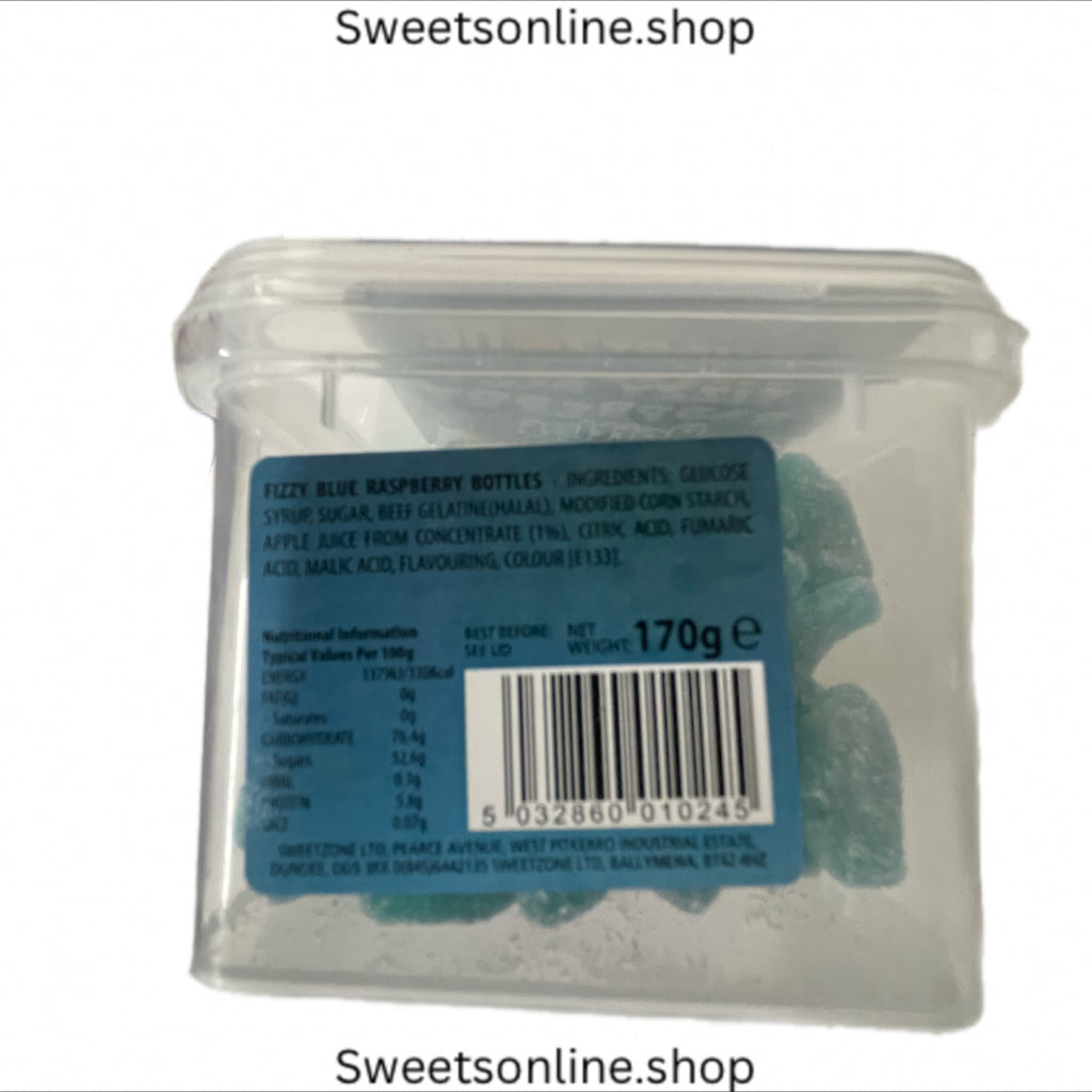 Blue raspberry bottles 170g tub