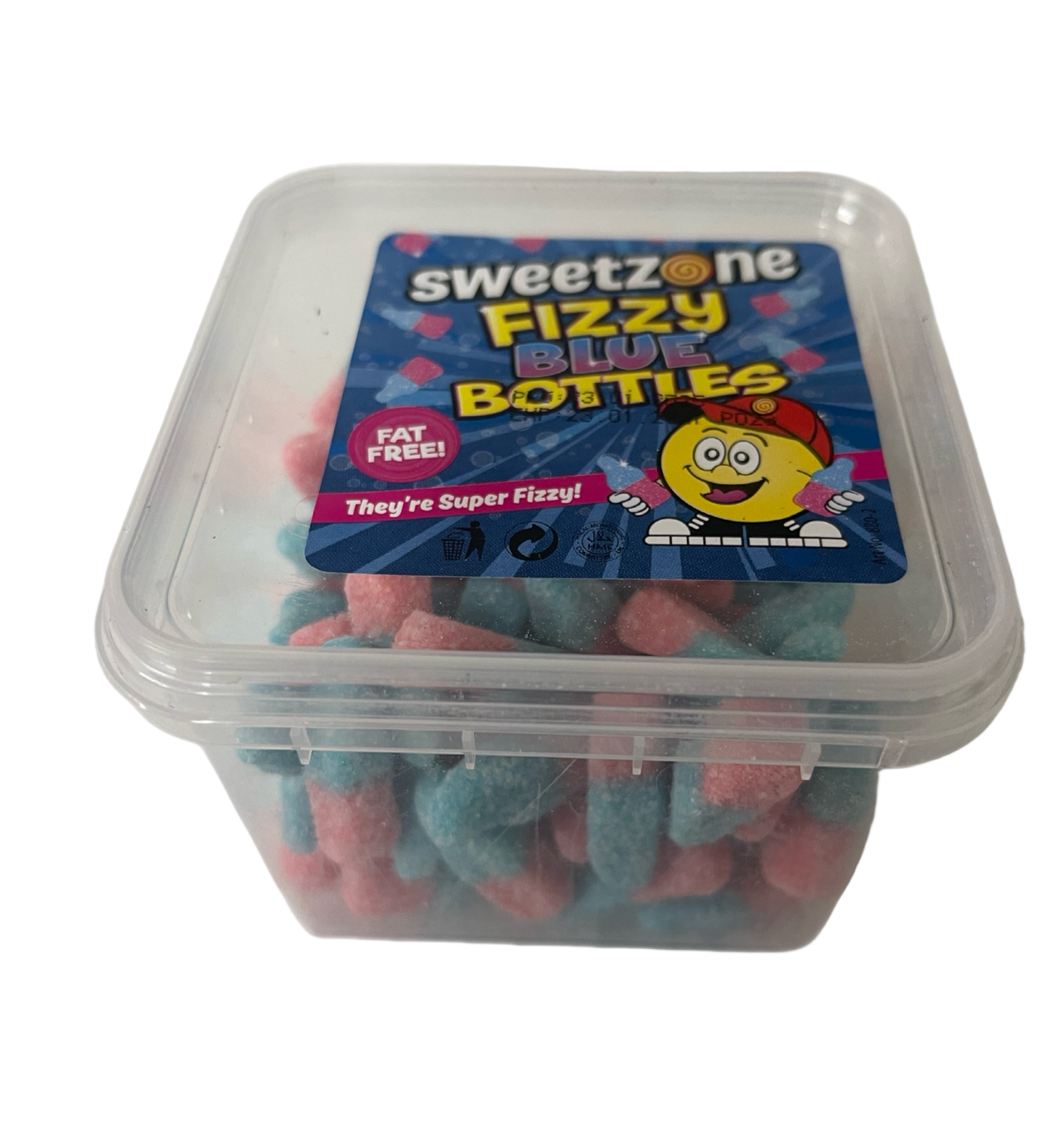 Fizzy blue bottles 170g tub