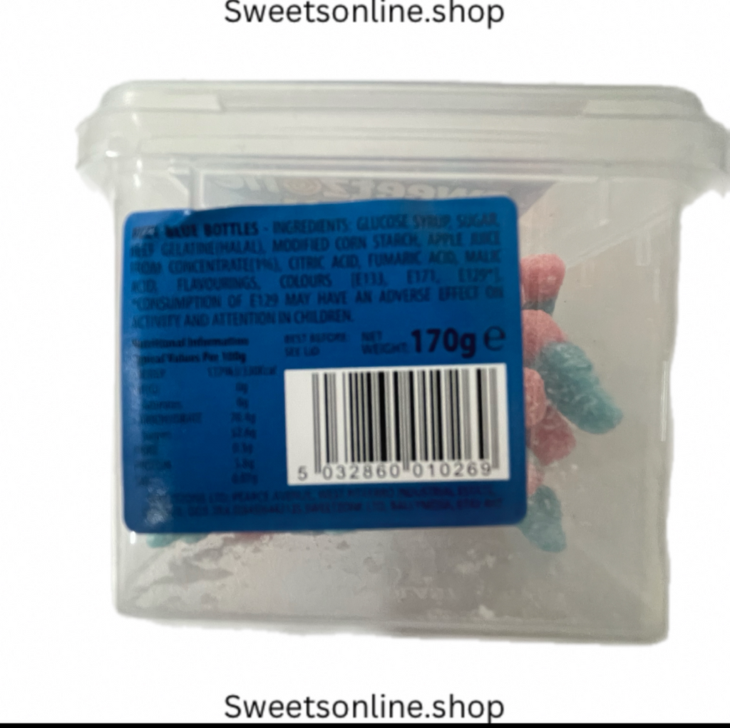 Fizzy blue bottles 170g tub