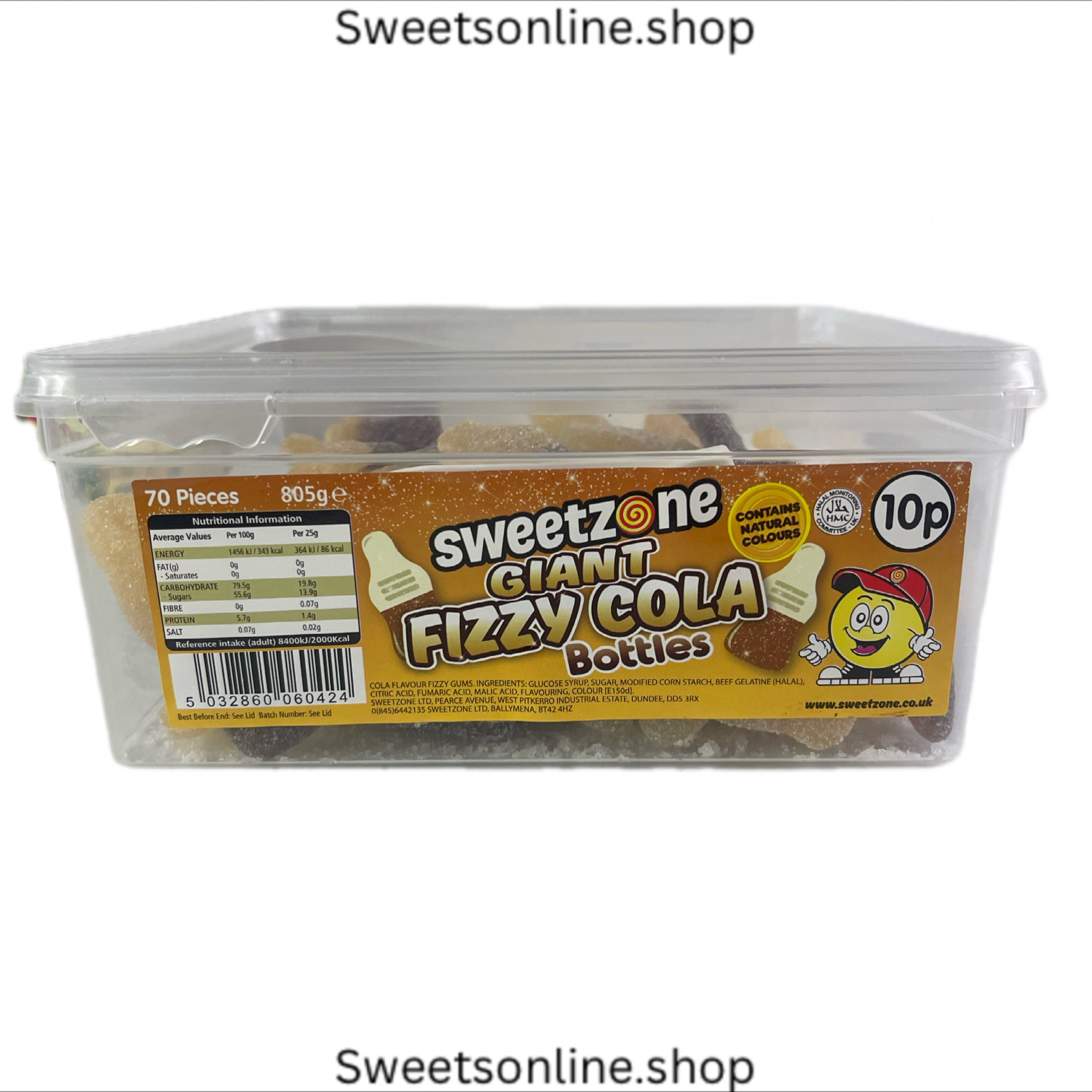 Giant fizzy cola bottles 805g tubs