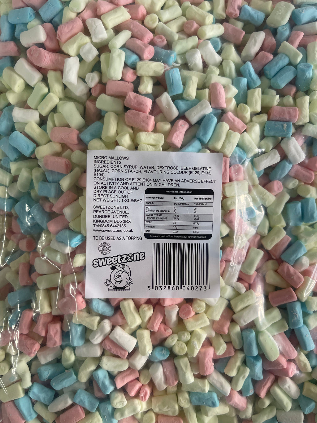 1kg bag of mirco mallows (mini marshmallows)